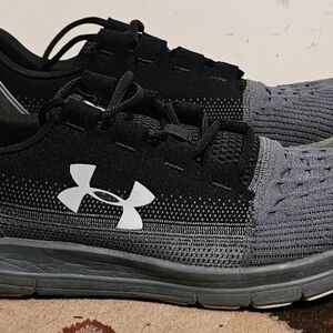 Under Armour Black and Gray Athletic Shoes with Cushioned Midsole